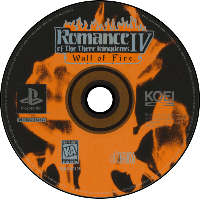Romance of the Three Kingdoms IV Wall of Fire media 5 for Playstation